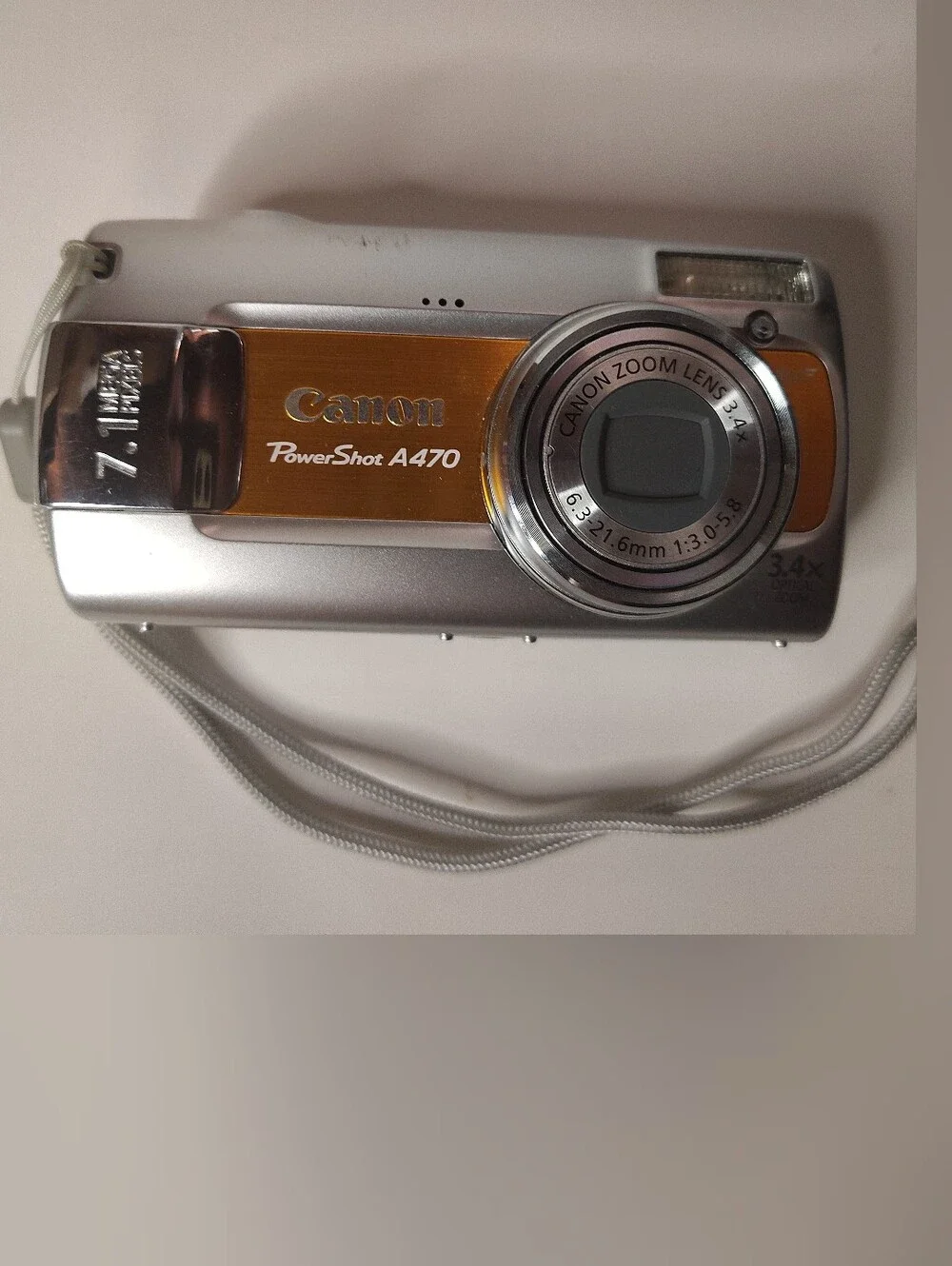 Canon PowerShot A470 Digital Camera Orange w/ Accessories  & SD Card